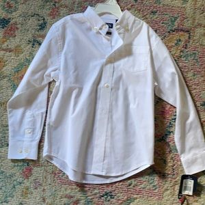 chaps boys size xs 6-7 white button shirt.